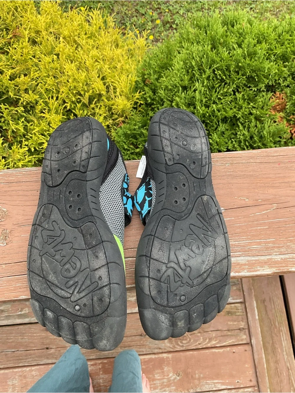 Kids Quick-Dry Water Shoes - Green & Gray size 2-3 big kids